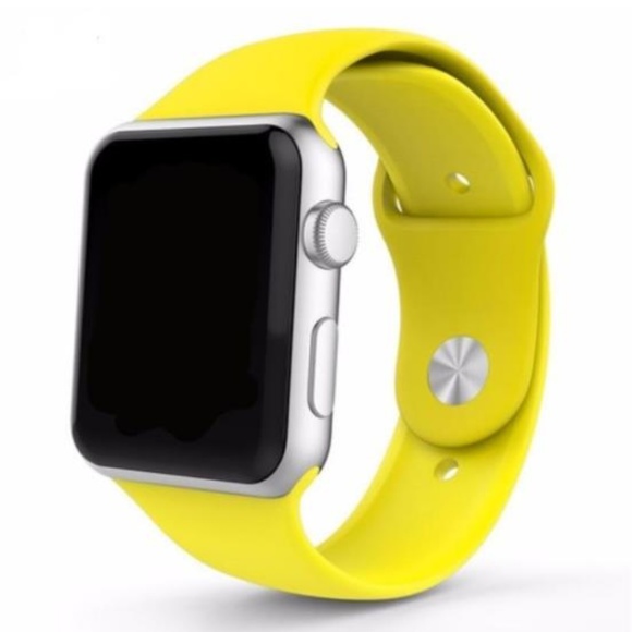 ❤️NEW Yellow Sport Silicone Band For Apple Watch - Picture 2 of 5
